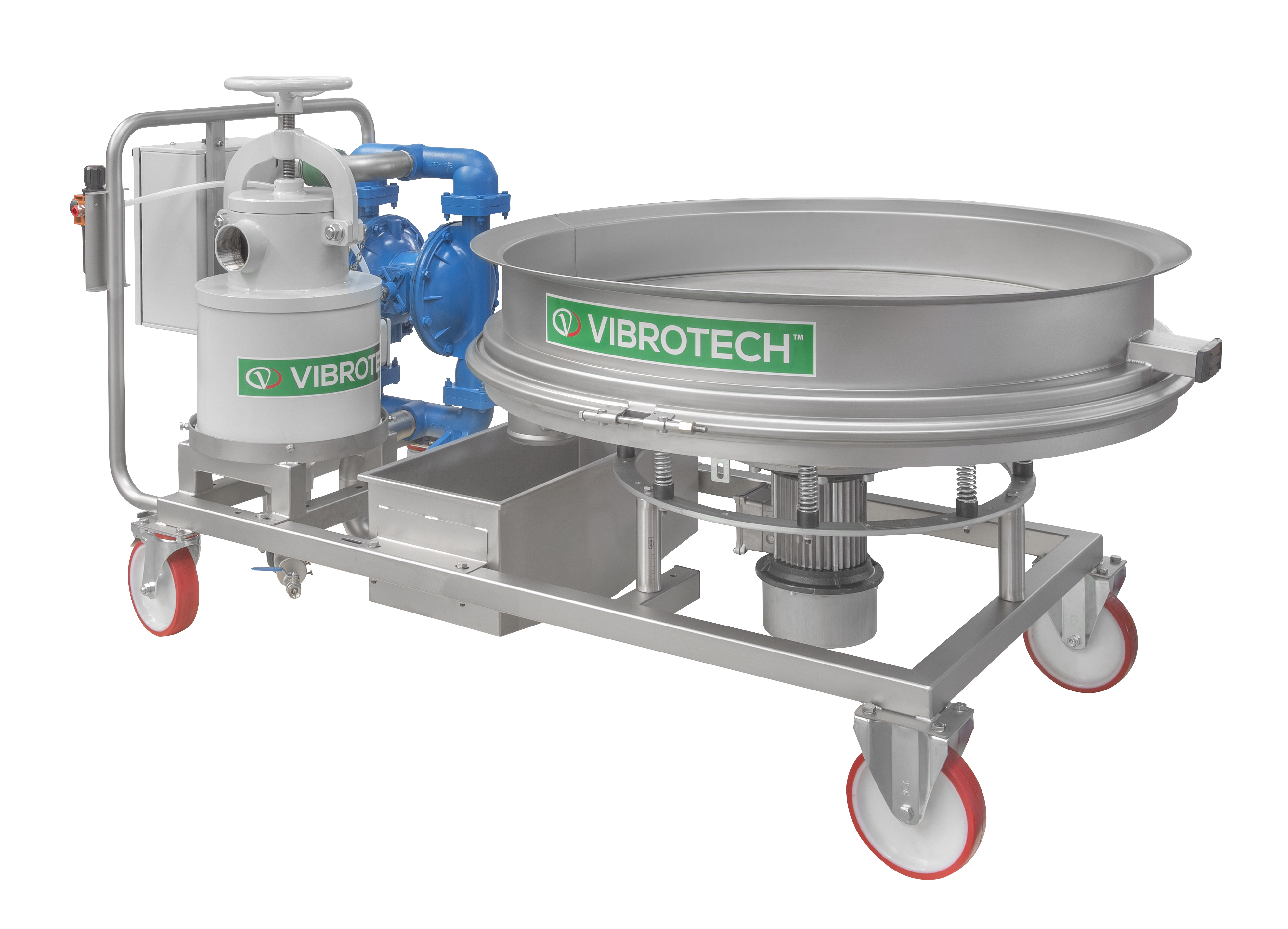 Trolley unit for mill discharge and glazing lines